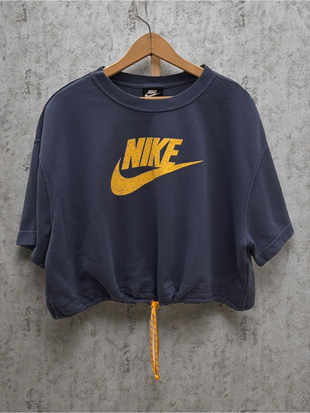 Nike Blue Crewneck Tee with Yellow Logo